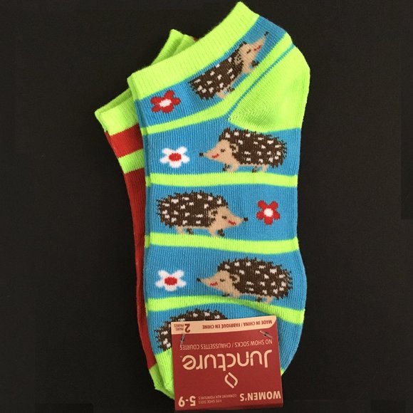 Accessories - *3/$15* Neon Hedgehog + Striped Socks